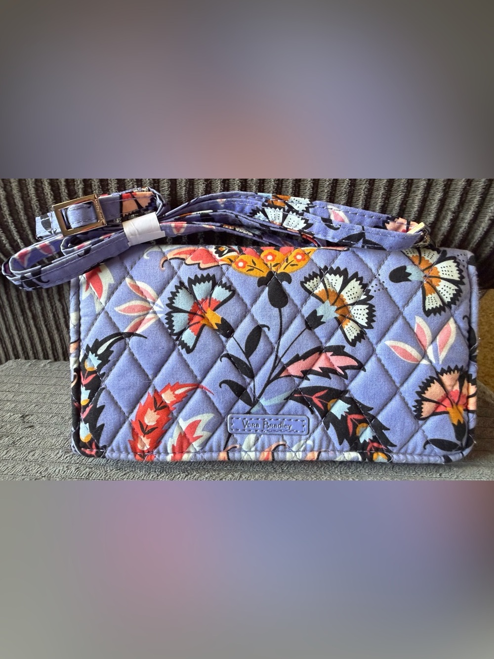 Vera Bradley Mural Garden RFID Wallet Crossbody Clutch Wristlet Purse